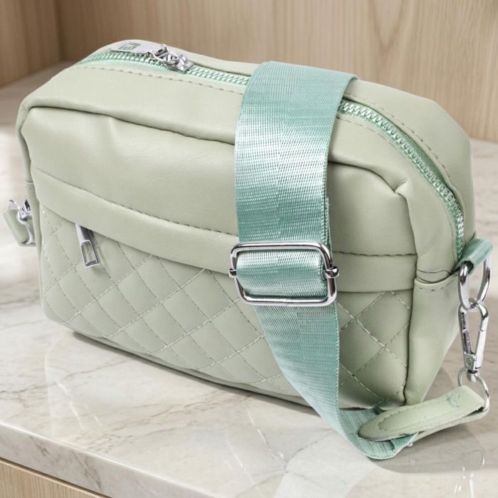 Стильная женская сумка кросс-боди с монетницей из экокожи Vintage 22797 Фисташковый