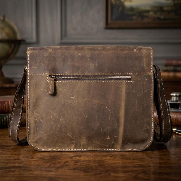 Cумка мужская с эффектом старины Vintage 14697 Коричневая