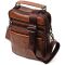 Стильная вертикальная мужская сумка из натуральной кожи Vintage 21954 Светло-коричневая