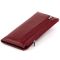 Горизонтальный тонкий кошелек из кожи женский ST Leather 19326 Бордовый