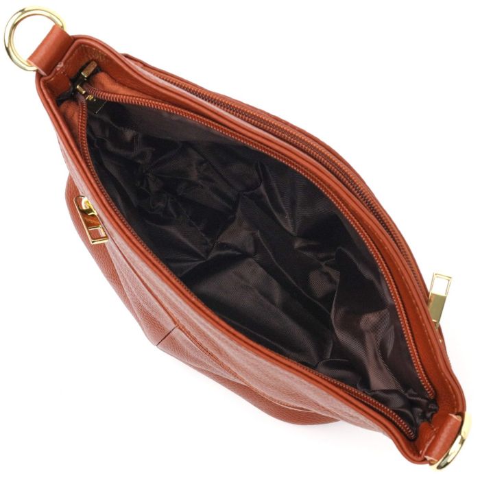 Нежная женская сумка на плечо Vintage sale_15003 кожаная Коричневый