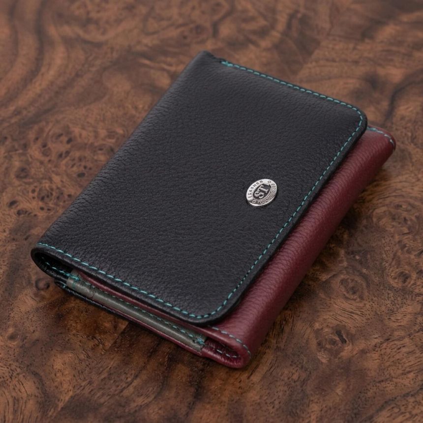 Удобный кошелек для девушек из натуральной кожи ST Leather 22497 Разноцветный