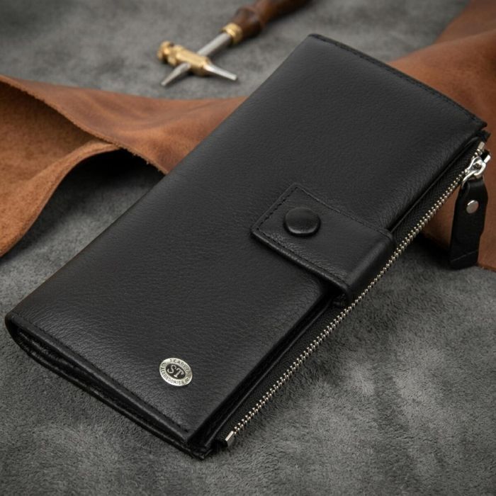 Классический кошелек-клатч ST Leather 19373 Черный