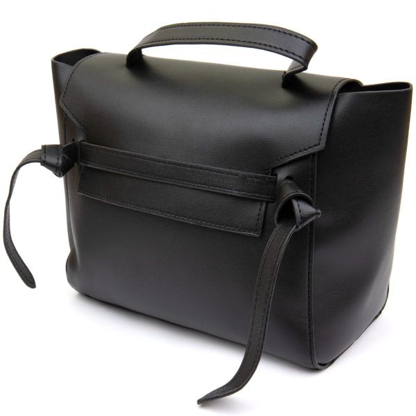 Сумка с клапаном из кожзаменителя Vintage sale_14949 Черная