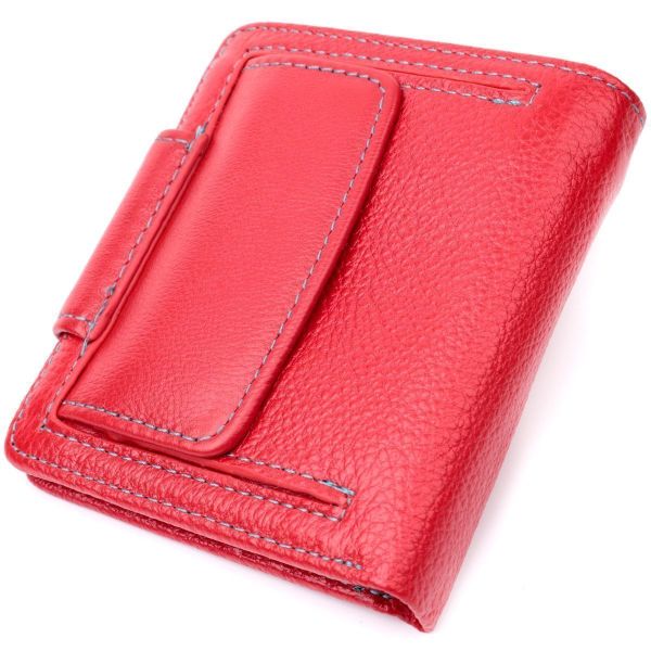 Кожаный яркий кошелек с монетницей для женщин ST Leather 19453 Красный