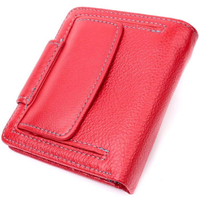 Кожаный яркий кошелек с монетницей для женщин ST Leather 19453 Красный