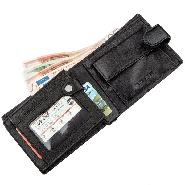 Мужской универсальный кошелек ST Leather 18836 Черный