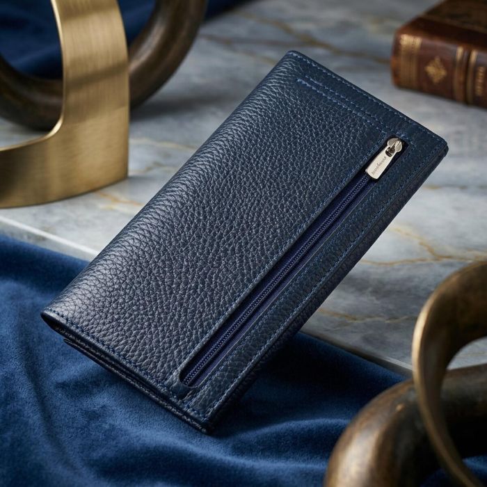 Жіночий гаманець з натуральної шкіри CANPELLINI 21830 Синій