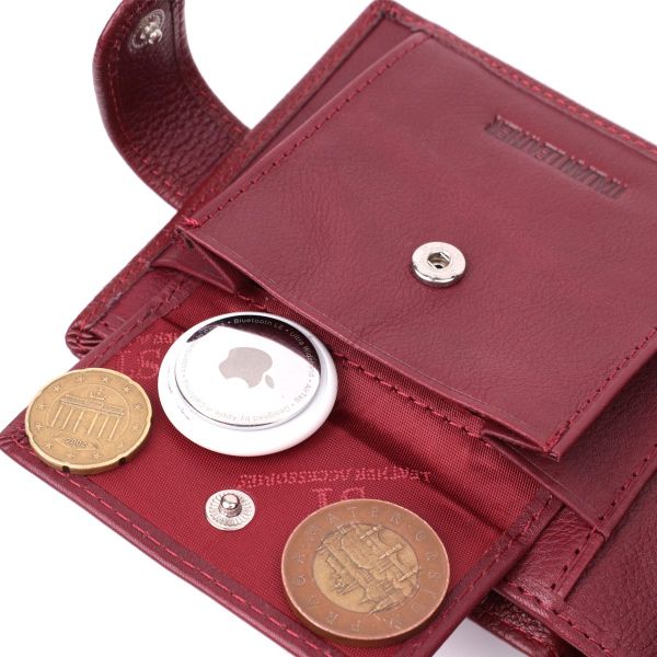 Женский практичный бумажник из натуральной кожи ST Leather 22554 Бордовый