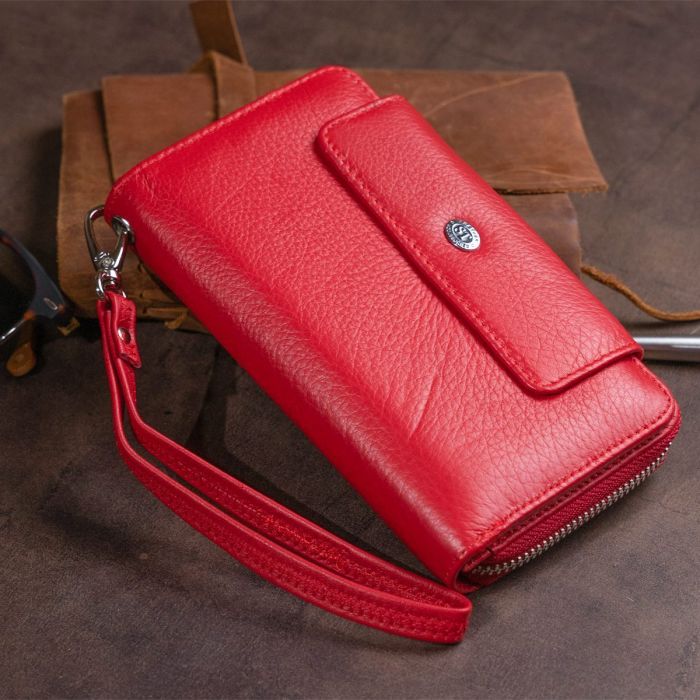 Кошелек из кожи на защелке ST Leather 19343 Красный