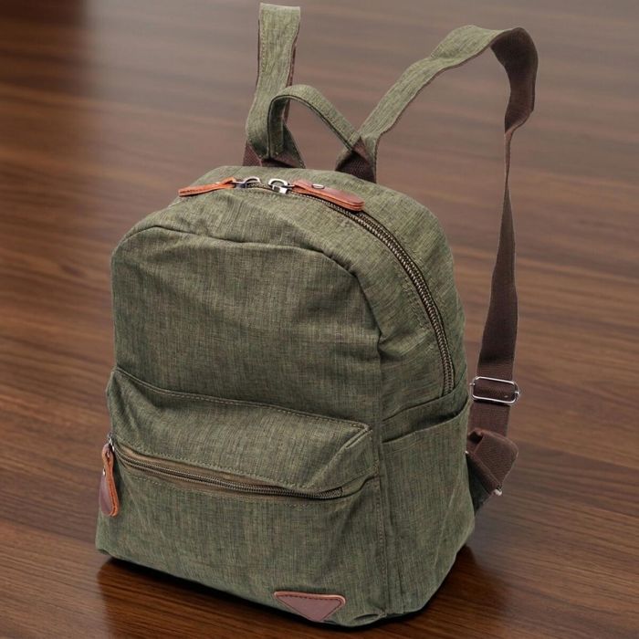 Практичный мужской рюкзак из текстиля Vintage 22242 Оливковый