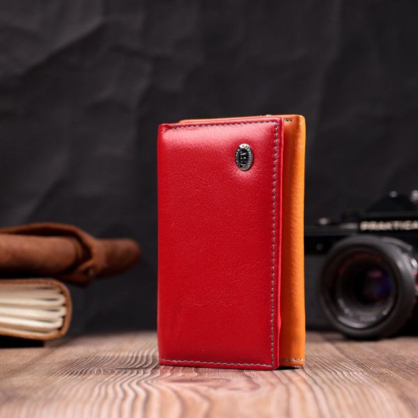 Стильный женский кошелек из качественной натуральной кожи ST Leather 19460 Разноцветный
