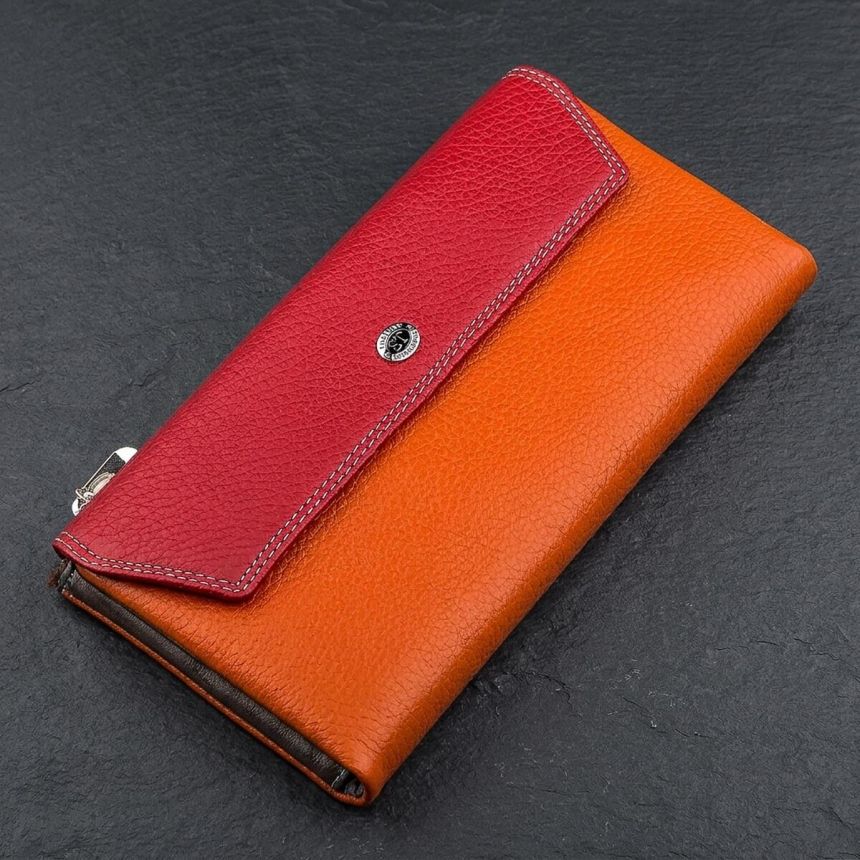 Кошелек женский ST Leather 18406 (SB42-2) многофункциональный Красный