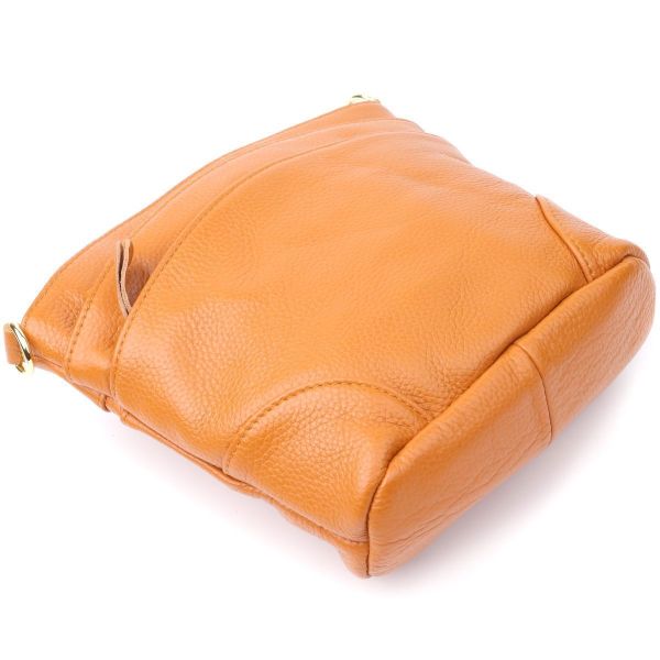 Небольшая женская сумка из натуральной кожи sale_15124 Vintage Рыжий