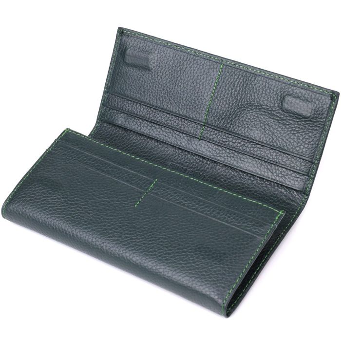 Модный кошелек для женщин из натуральной кожи ST Leather 23099 Зеленый