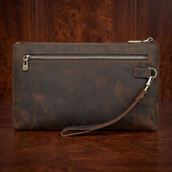 Красива барсетка чоловіча в шкірі Crazy horse Vintage 14954 Коричнева