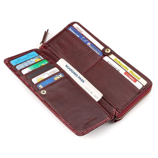 Кошелек женский ST Leather 18434 (S7001A) на молнии Бордовый