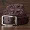 Ремень мужской CROCODILE LEATHER 18178 из натуральной кожи крокодила Коричневый