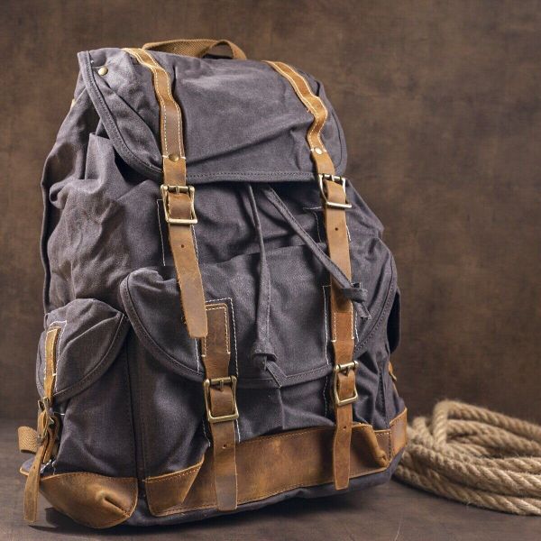 Походный рюкзак canvas Vintage 20110 Серый