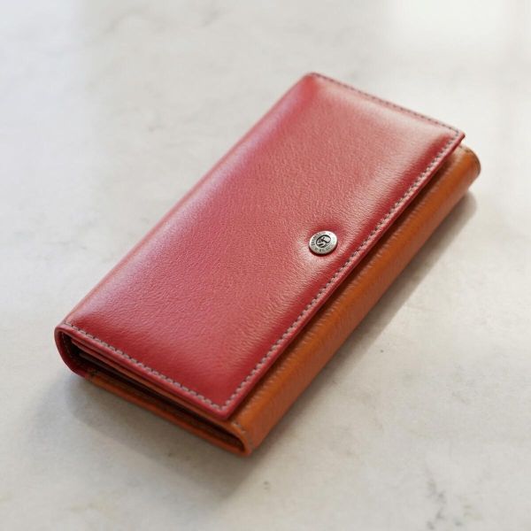 Большой кошелек для прекрасных женщин из натуральной кожи ST Leather 22518 Разноцветный
