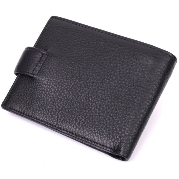 Горизонтальный кошелек для мужчин из натуральной кожи Vintage sale_15037 Черный