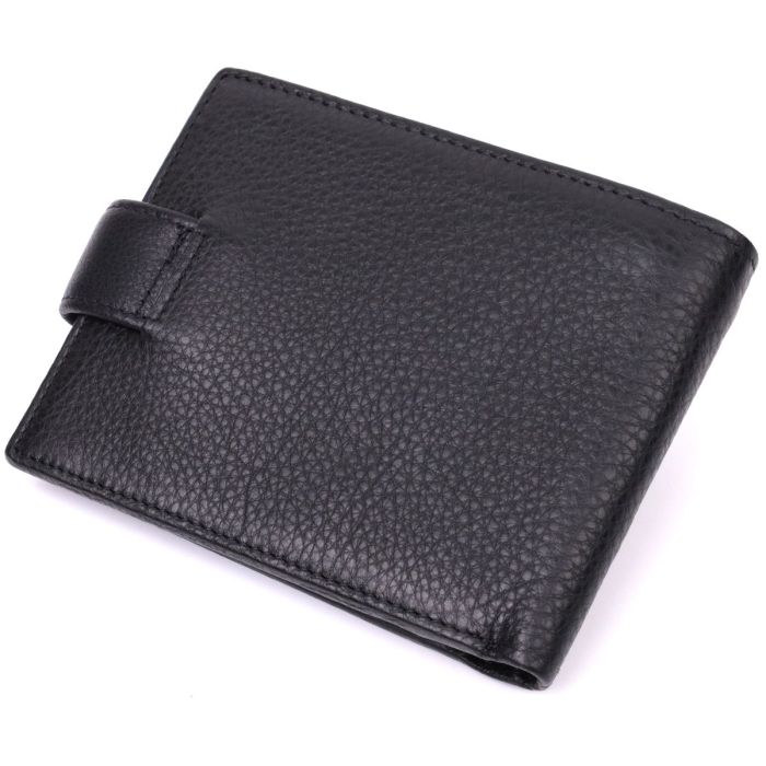 Горизонтальный кошелек для мужчин из натуральной кожи Vintage sale_15037 Черный