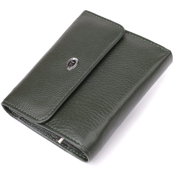 Женский кошелек среднего размера из натуральной кожи ST Leather 23074 Зеленый