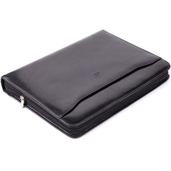 Оригинальная папка с блокнотом из гладкой натуральной кожи Tony Perotti 20850_1 (1278L nero) Черный