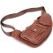 Мужская сумка с большим количеством карманов из натуральной кожи Vintage 22963 Коричневый