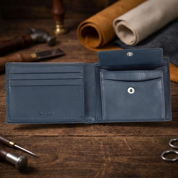 Чоловіче портмоне Tony Perotti натуральна шкіра Cortina 5012 navy (90202) Темно-синє