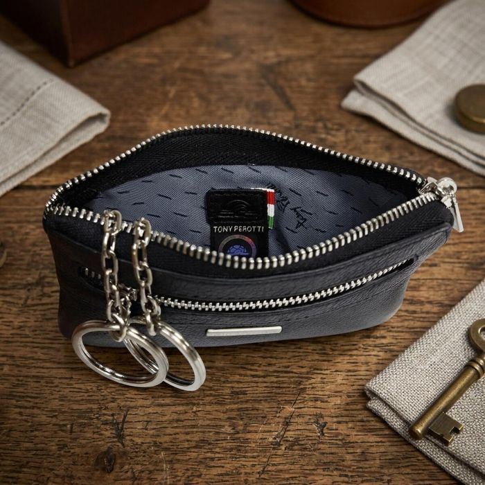 Ключница Tony Perotti New Contatto из натуральной кожи 359L nero (90418) Черная