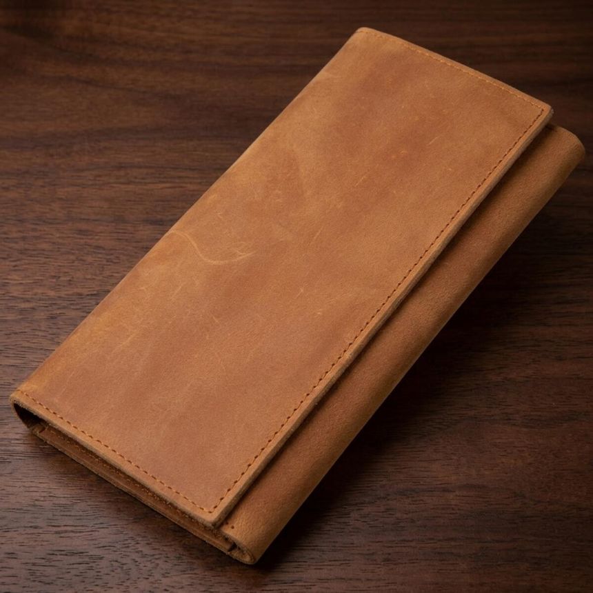 Портмоне в ретро стиле и матовой коже 14295 Vintage Рыжий