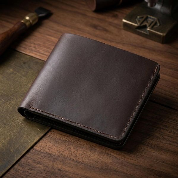Кожаное мужское винтажное портмоне GRANDE PELLE 11553 Коричневый