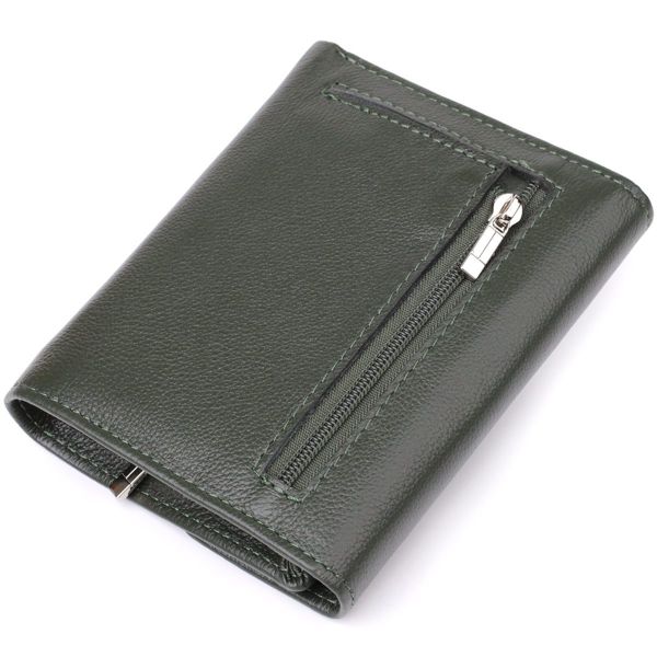 Стильный кошелек среднего размера из натуральной кожи ST Leather 23075 Зеленый