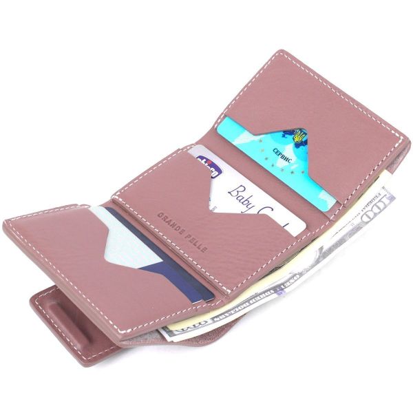 Отменное женское портмоне Grande Pelle 11575 Розовый