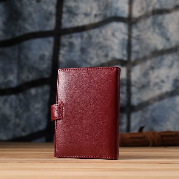 Стильная обложка на документы для женщин из натуральной кожи ST Leather 23117 Бордовый