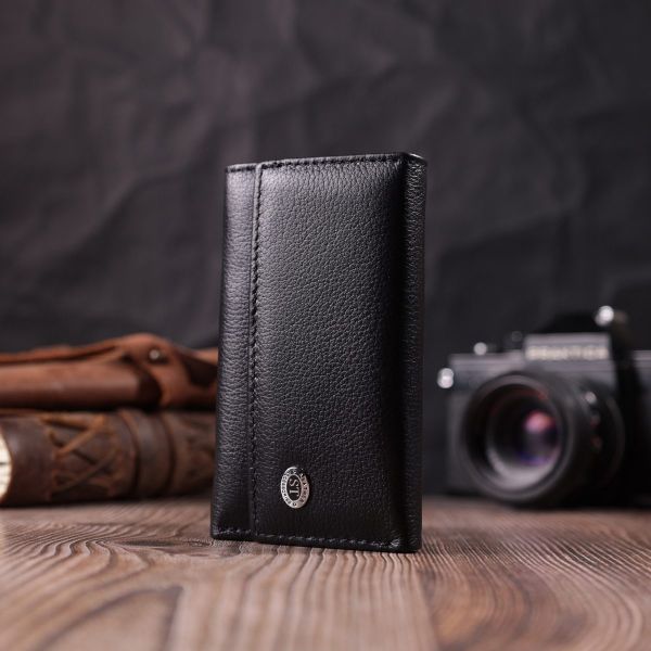 Вместительная ключница из натуральной кожи ST Leather 22477 Черный