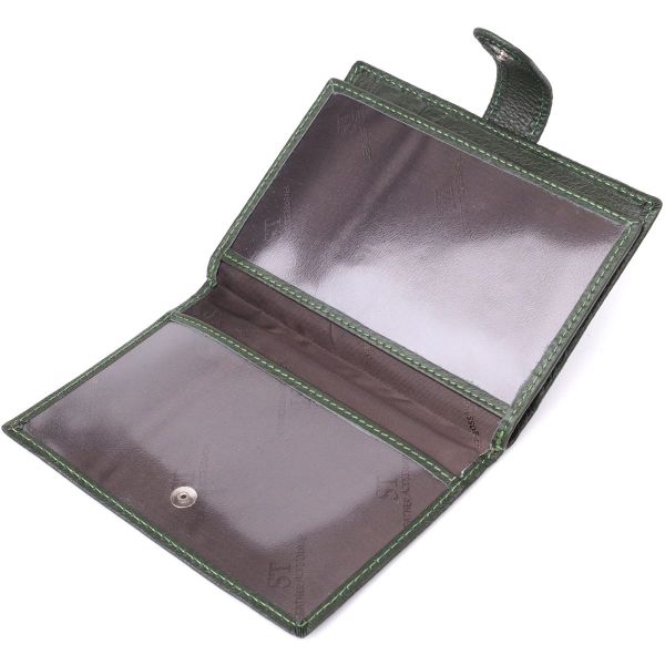 Оригинальная обложка на документы унисекс из натуральной кожи ST Leather 23119 Зеленый