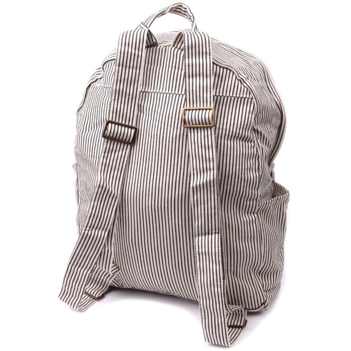 Летний женский рюкзак с качественного текстиля Vintage sale_15077 Молочный