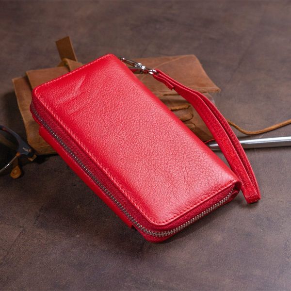 Кошелек из кожи на защелке ST Leather 19343 Красный