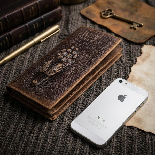 Купюрник мужской Vintage 14381 кожаный Коричневый