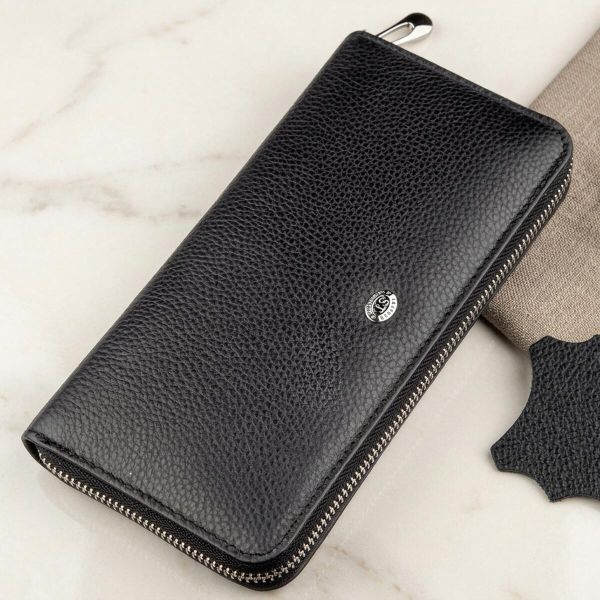 Женский клатч на молнии ST Leather 18863 Черный