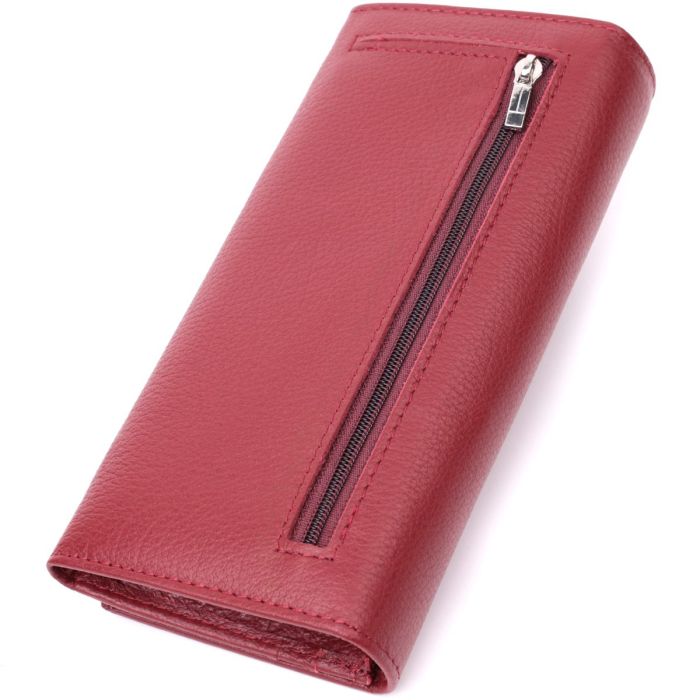 Горизонтальный женский кошелек из натуральной кожи ST Leather 22516 Бордовый