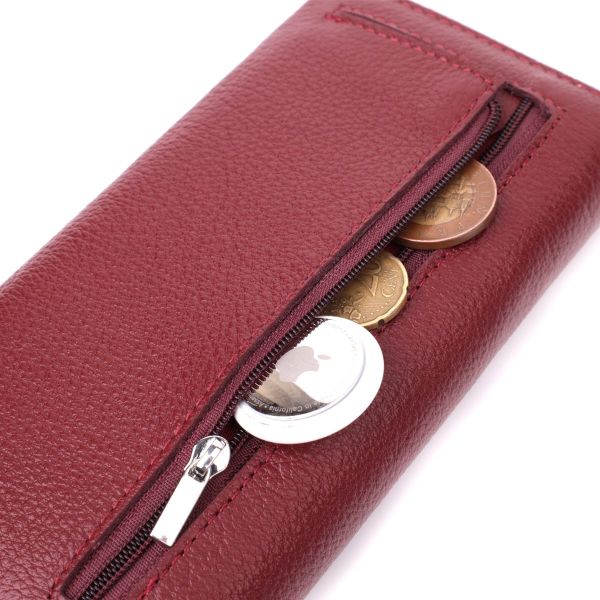 Женский оригинальный кошелек из натуральной кожи ST Leather 22522 Бордовый