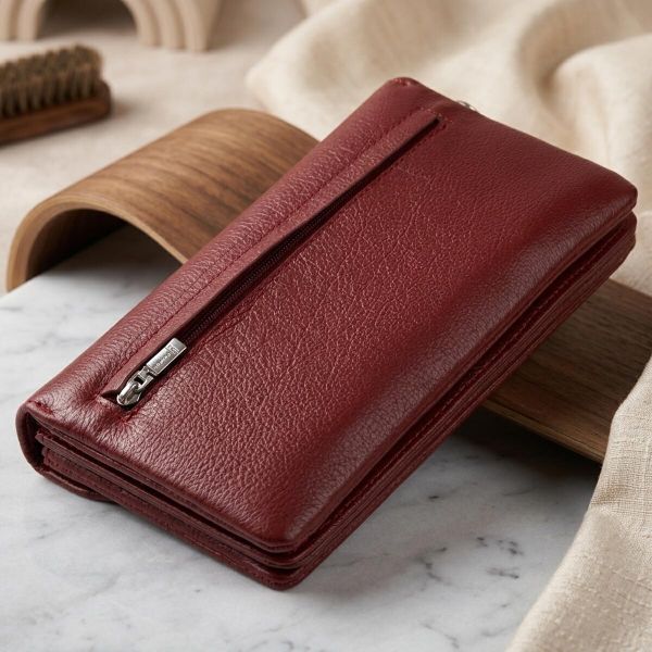 Клатч зі шкіри жіночий ST Leather 19318 Бордовий