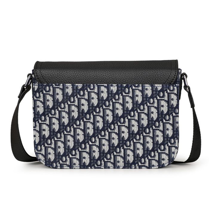 Сумка Dior Saddle Messenger чоловіча Black/Blue