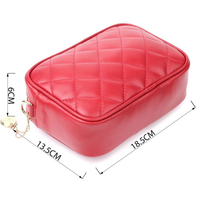 Сумка в ромбы из натуральной кожи Tony Perotti 20838_1 (CA006-01DR dk red) Красный