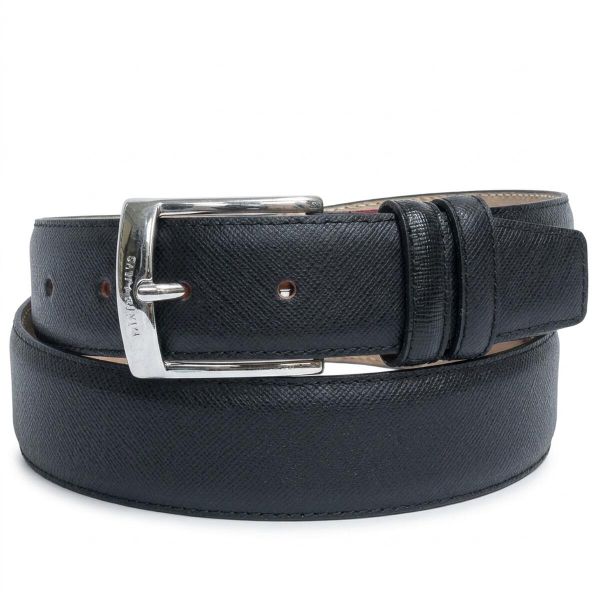 Мужской ремень из натуральной кожи Tony Perotti 2860 nero (90341) Черный