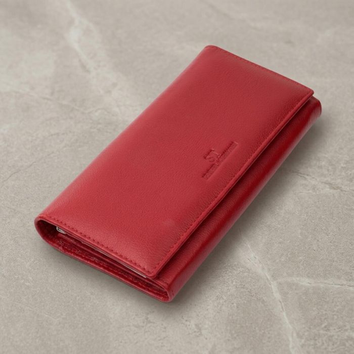 Классический женский кошелек из натуральной кожи ST Leather 22675 Красный