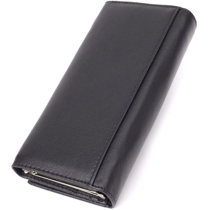 Солидный женский кошелек из натуральной кожи ST Leather 23088 Черный